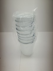 8 Pcs 3″ x 3″ Small Metal Buckets Mini Galvanized Buckets White