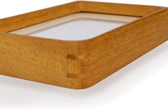 Natural Wood Photo Frames Inspired Tabletop Picture Frame with Mat, TEAK