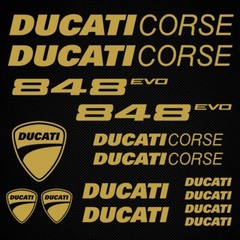 Ducati decals EVO 848 stickers for tank and helmet motorcycle vinyl ORACAL