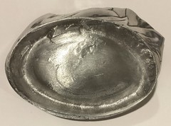 Art Nouveau Style Vintage Floral Cast Metal Silver Decorative Soap Trinket Dish