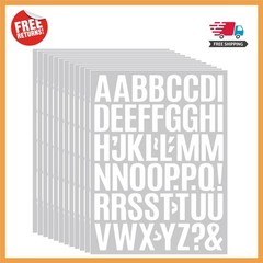 Self-Adhesive 1-Inch White Vinyl Letters – Ideal for Home Signs & DIY Projects