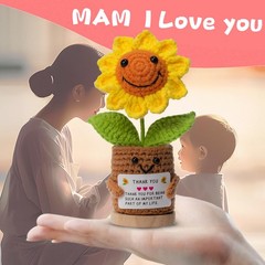 Thank You Gifts for Teacher Women, Crochet Sunflower Gifts Thank You Love