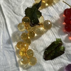Vintage 9 Acrylic Grape Faceted Clusters Home Decor/Crafts Multi Colors