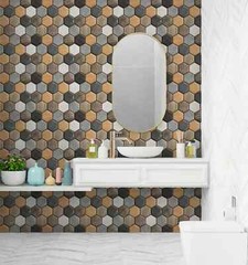 MOSAICOWALL Peel & Stick Backsplash self Adhesive ,3D Wall PU Gel Vinyl Tiles
