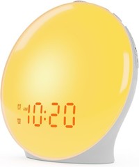 Wake Up Light Sunrise Alarm Clock for Kids, Heavy Sleepers, Bedroom, with Sun…