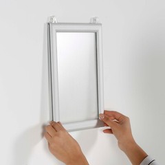 Double Sided Slide In Picture Photo Frame Silver Aluminum (11×17-22×28-24×36)
