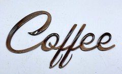 Coffee Metal Wall Art Accent Copper and Bronzed Plated 9″ x 4 1/2″