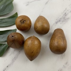 Vintage Wood Fruit Decor Pears Apples Light Brown Small Lot of 5 Decorative Food