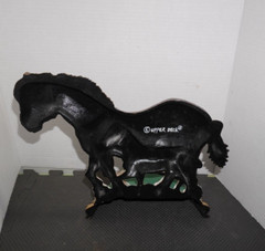 Vintage Upper Deck Cast Iron Horse Colt Heavy Door Stopper