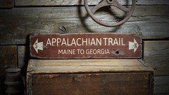 Distressed Appalachian Trail Sign – Rustic Hand Made Vintage Wooden