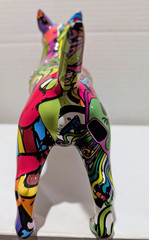 Brand New Sealed Pop Art Graffiti PolyResin Bull Terrier Medium Size