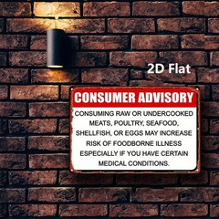 20.32*30.48 cm Metal Sign, Food Safety Warning