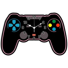 Game Theme Wall Clock Irregular Shape Decorative Wall Clock Game Controller F…