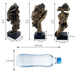 3pcs Thinker Statuesilence Is Gold Abstract Art Figurineno Hear No See No Speak