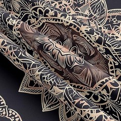 Boho Mystic Mandala Wall Hanging – Ethnic Vintage Bohemian 40″L x 30″W Black