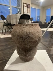ALMA Rustic Ceramic Vase 9.8” | Boho Wabi Sabi Decor | New | Store Closing