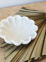 Marble Bowls, White Marble Ruffle Bowl,Marble Scallop Fruit & Marble Fluted Bowl