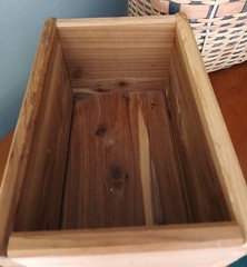 Solid Wood Rectangular Cedar Box Storage Florals Centerpiece 8.5 x 5.75 in. W