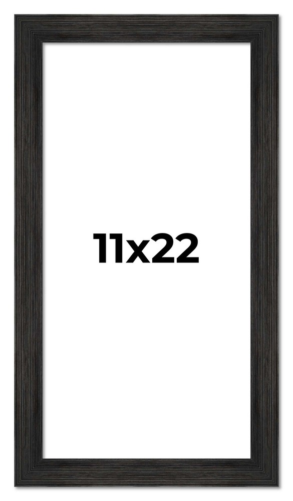 11×22 Frame Black Barnwood Picture Frame Photo Frame UV Acrylic, Acid Free