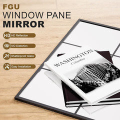 Decorative Window Pane Wall Mirrors – 30×40 Metal Framed for Any Room