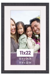 11×22 Frame Mahogany With White Picture Mat For 11×22 Photo – Mahogany 13×24 Fra