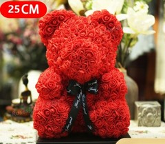 10″ Artificial Rose Teddy Bear Birthday Valentine’s Day Gift for Girlfriend Wife