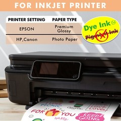 A-SUB Clear Sticker Paper Waterproof for Inkjet Printable Vinyl Sheets 8.5×11