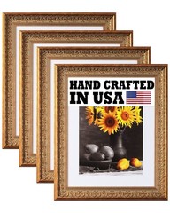 4-Pack Custom Picture Poster Frame 3-1/2″ Gold Victorian 16×20 24×36 1556-MM2