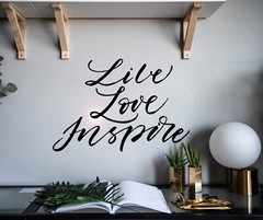 Vinyl Wall Decal Letter Words Live Love Inspire Stickers 22.5 in x 15 in gz185