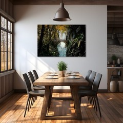New Rivendell Painting Print Lord of The Rings LOTR Framed Canvas Wall Art Print