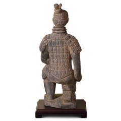 US Seller – Miniature Chinese Terracotta Soldier (18 in) Kneeling Archer Warrior