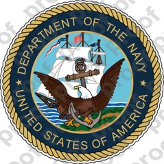 STICKER USN VET U.S. DEPARTMENT OF THE NAVY SHIELD