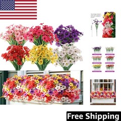 Lifelike Faux Flowers – 30 Bundles UV Resistant, Perfect for Home & Garden Decor