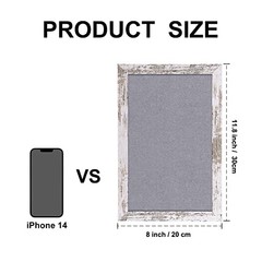 Felt Bulletin Board, Small Decorative Hanging 11.8″ X 8.6″ – 1Pack Gray