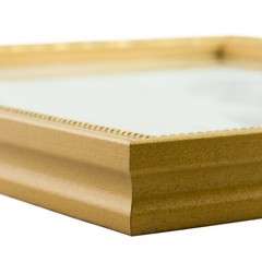 Craig Frames Stratton, .75″ Aged Gold Hardwood Picture Frame With a Single Mat
