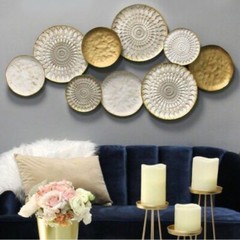 MAICOSY Legion Multi-colored Geometric Metal Discs Wall Decor