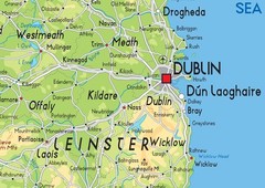 Ireland Physical Map – 16.5 x 23.3 inches – Paper Laminated