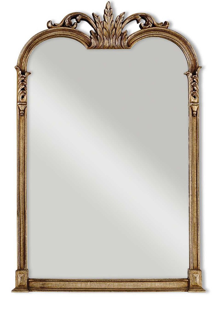 Lavish Elegant Gold Silver Arch Wall Mirror | Ornate Antique Style 42″ Old World