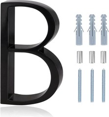House Letters and Numbers for Outside, 5 Inch Modern Letter B 5 Inch Black
