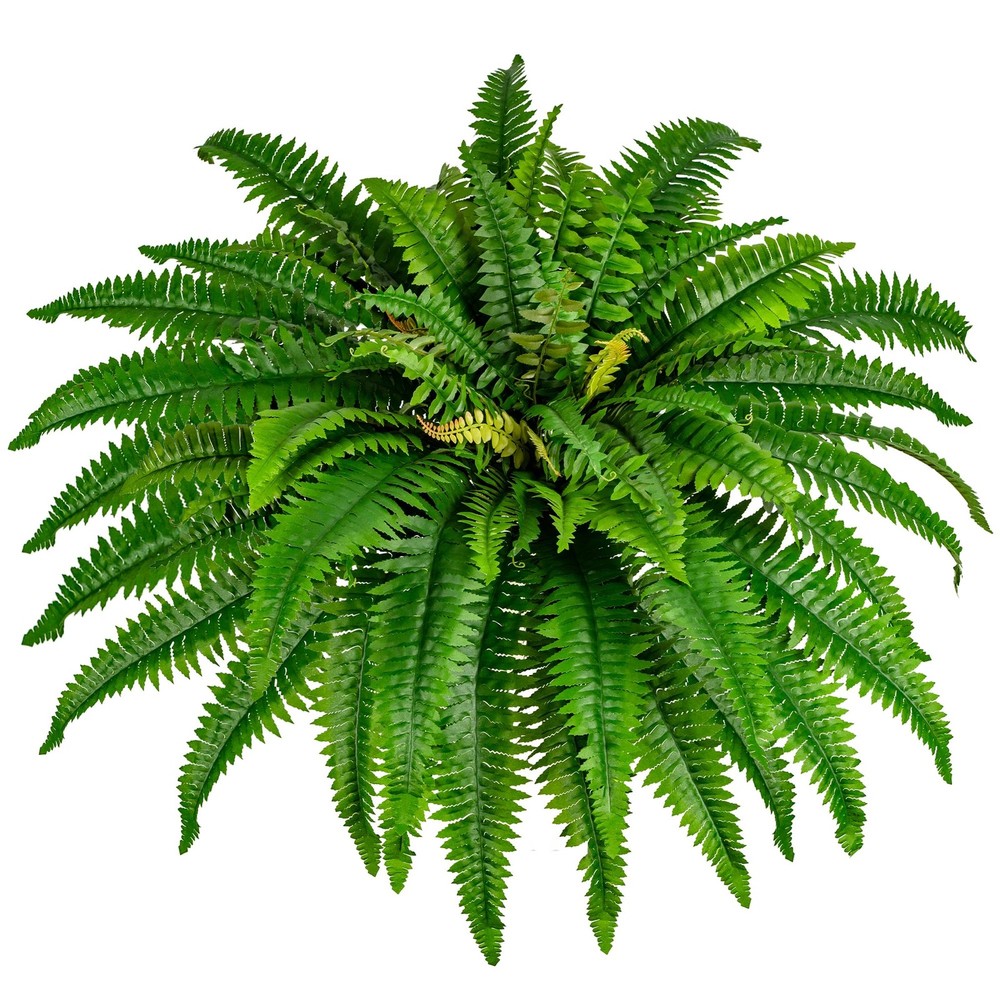Large Artificial 42 in Boston Fern Bush, Fake Plants for Planter