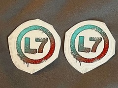 Lot (2) L7 1 1/2″ x 1 3/4″ Band Logo STICKERS Fast! FREE SHIP!