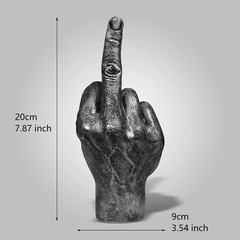Middle Finger Resin Statue Ornament Desktop Figurine Home Office Decor Sculpture