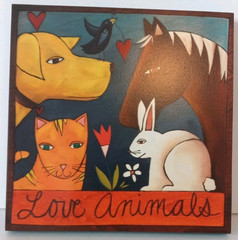 Sincerely Sticks «Fur Babies» Love Animals Wall Plaque Dog Bird Horse Cat Rabbit