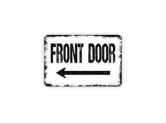 Front Door Arrow Sign Left Or Right | Entryway Directional Sign | Home