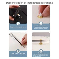 MovFlax Clock Mechanism Replacement, 13mm(1/2 Inch) Long Shaft 5mm(3/16 Black