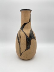 Boyce Signed Pottery Vase – Earthy Matte & Glossy Glaze, 13” Tall