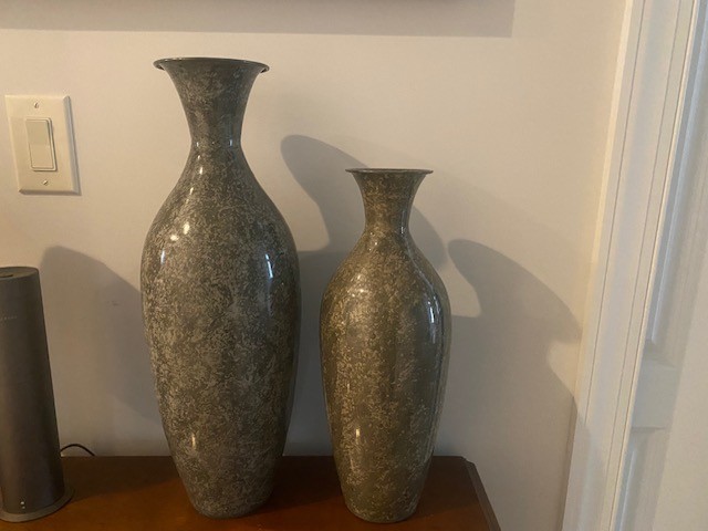 Modern decorative vases with high gloss finish