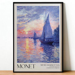 Claude Monet Musee Marmottan Impressionist Sailing Sunset Art Poster Noframe