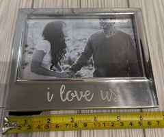 Mariposa 4×6 «i love us» Silver Tone Picture Frame #4300LV FREE-SHIP