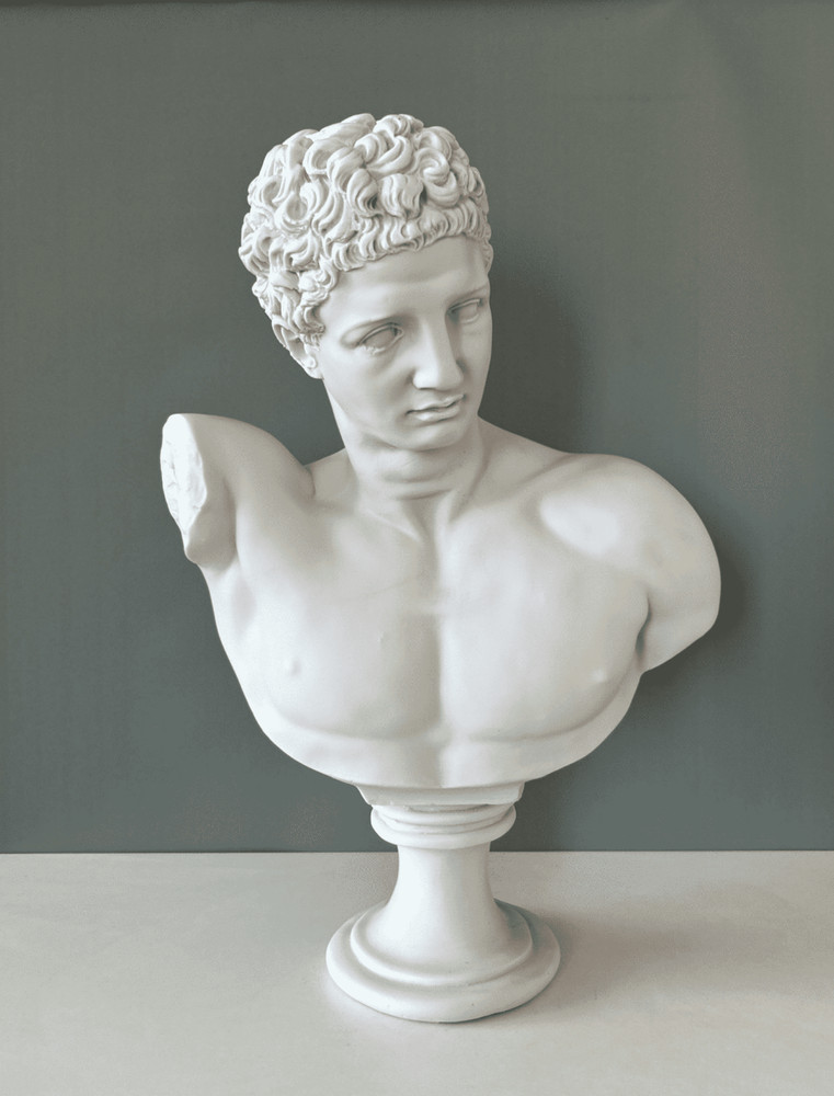 Large Hermes Bust Statue, 50 cm/20 in, Greek Mythology, Hermes Bust Sculpture